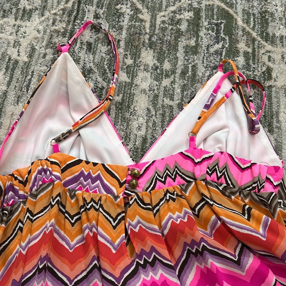 Chevron Silk Dress - image 5